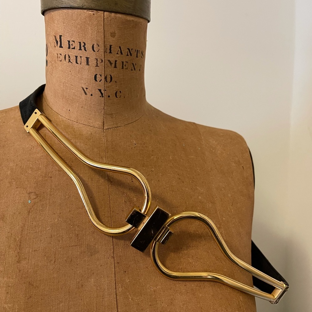 🏷 vintage Gucci leather/suede gold hardware waist belt